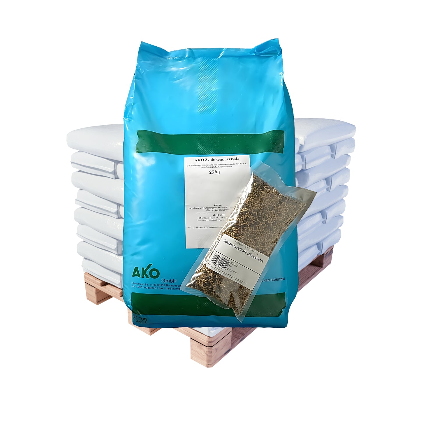 AKO Aroma Schinken Pökelsalz – mit Gewürzmischung: 25kg Sack | Palette