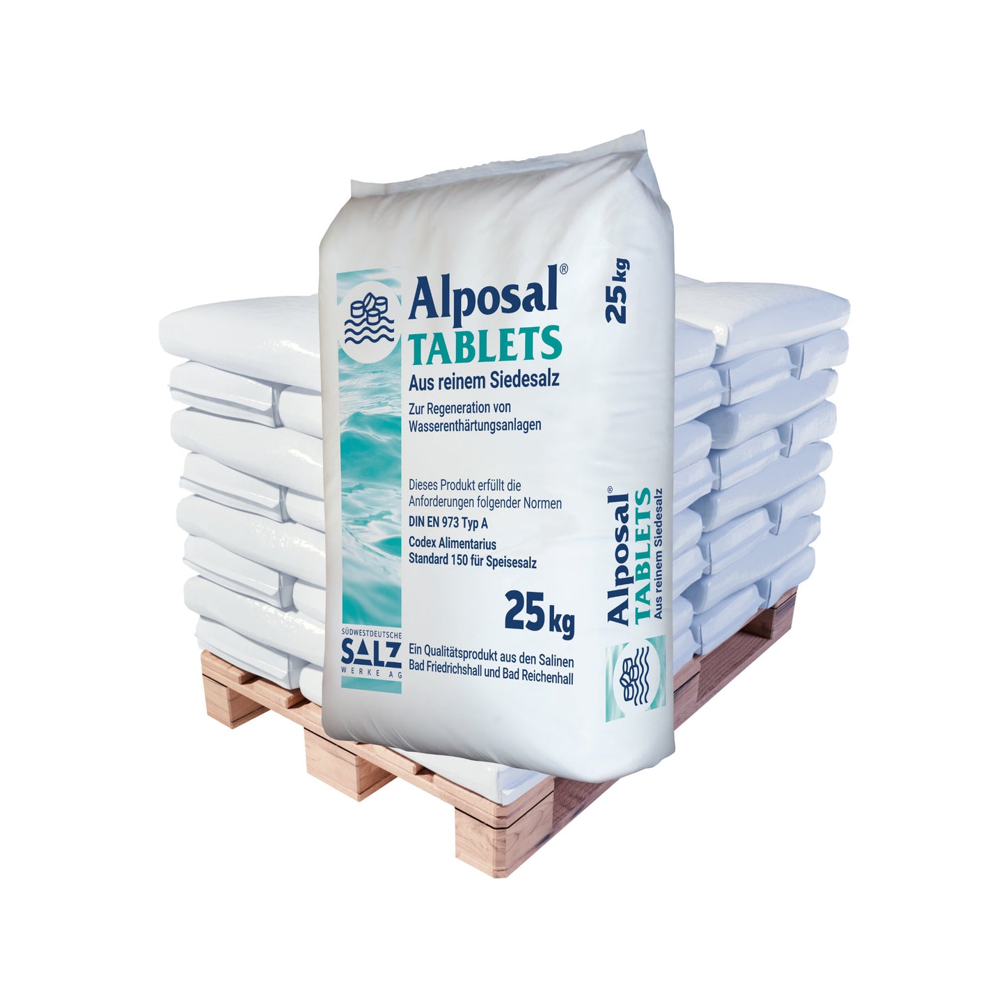 Alposal Siedesalz Tabletten: 25kg Sack | Palette