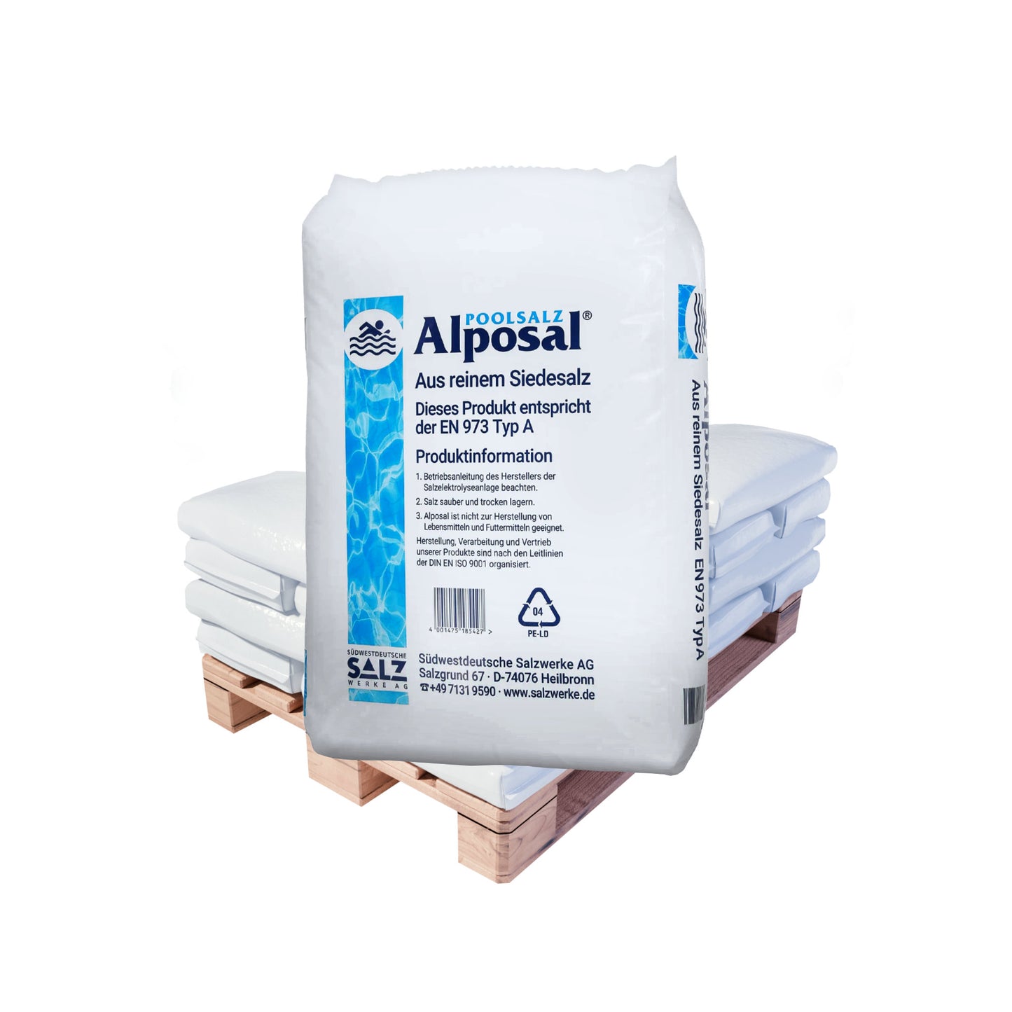 Alposal Schwimmbadsalz: 25kg Sack | Palette