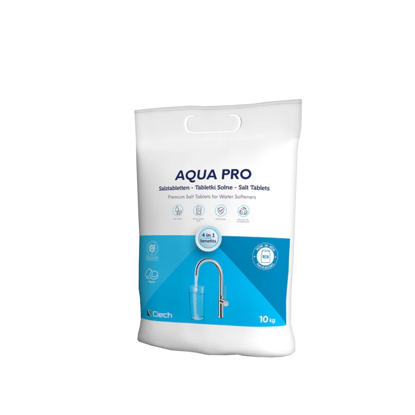 AQUA PRO Regeneriersalz Tabletten: 10kg Sack | Palette (handliche 10kg-Säcke)
