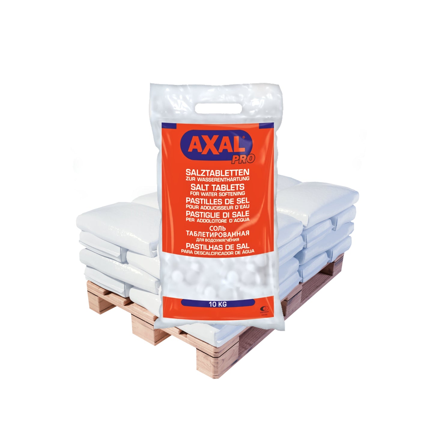 AXAL PRO Regeneriersalz Tabletten: 10kg Sack | Palette (handliche 10kg-Säcke)
