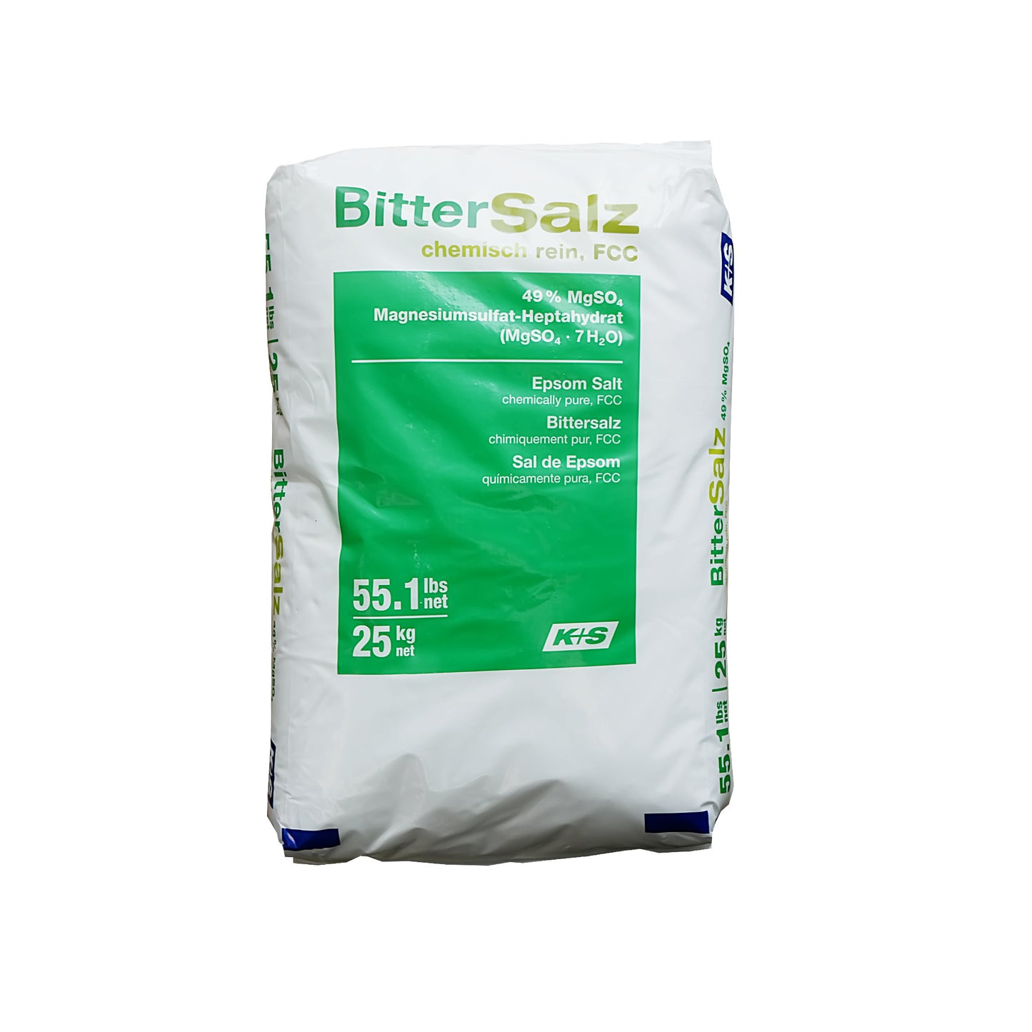 Bittersalz Magnesiumsulfat – chemisch rein, Lebensmittelqualität: 25kg Sack | Palette