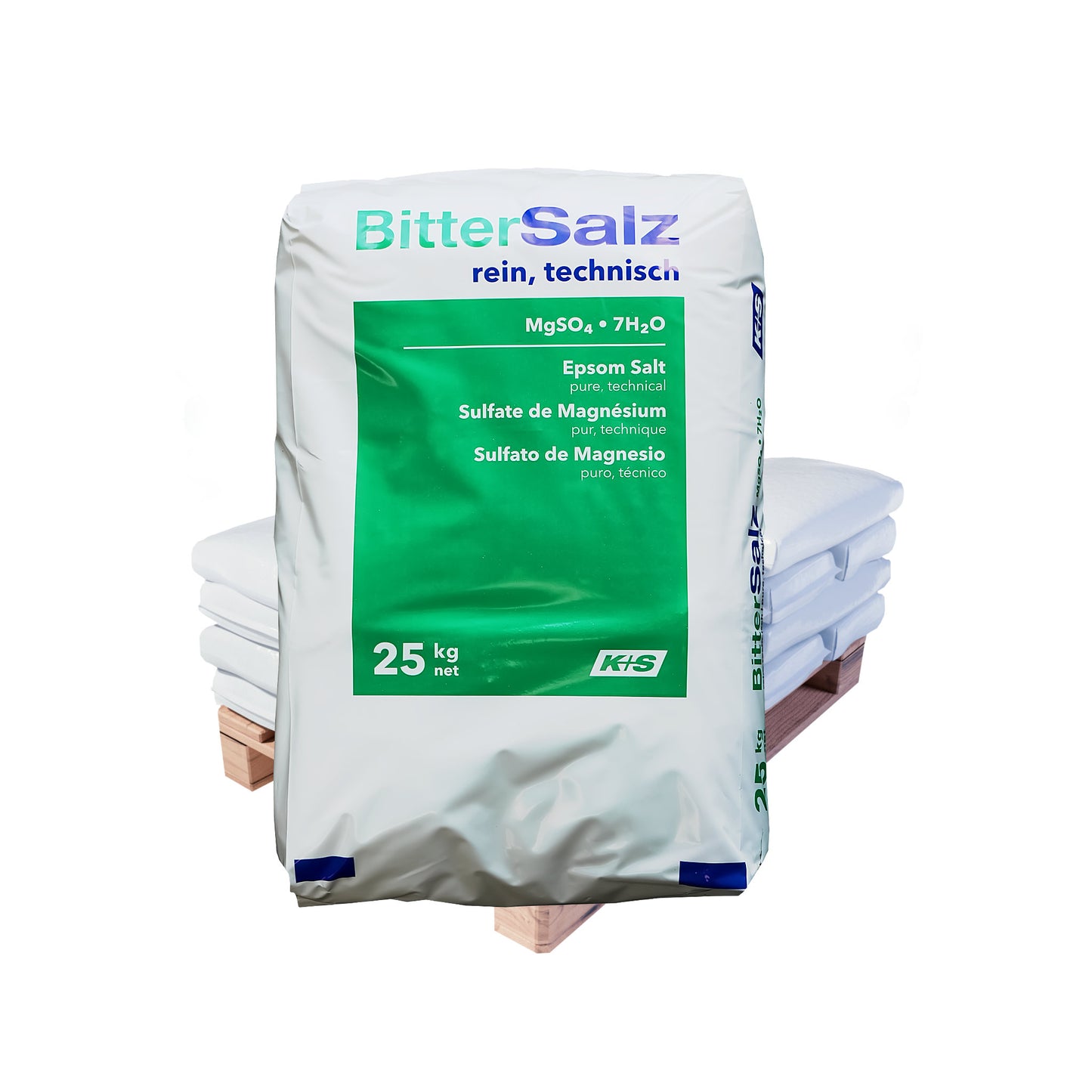 Bittersalz Magnesiumsulfat – rein technisch: 25kg Sack | Palette