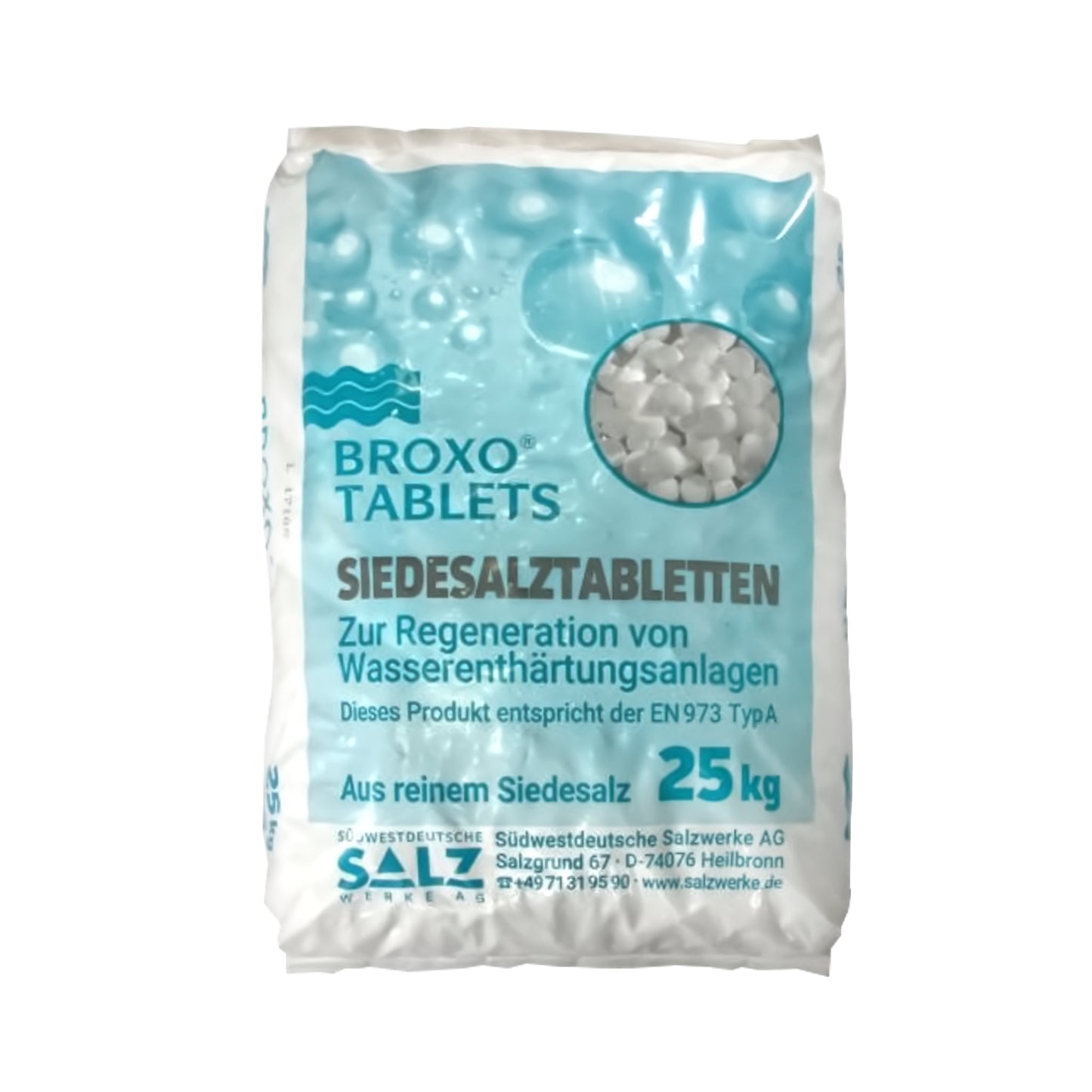BROXO Regeneriersalz Tabletten: 25kg Sack | Palette