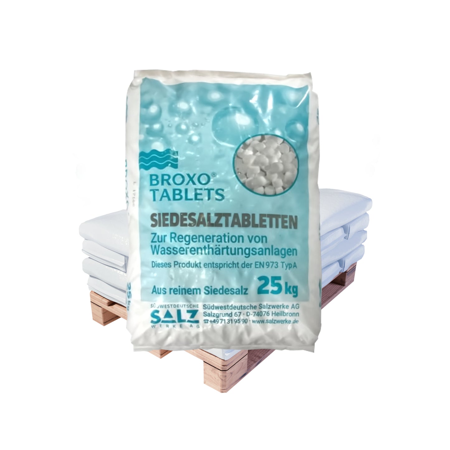 BROXO Regeneriersalz Tabletten: 25kg Sack | Palette