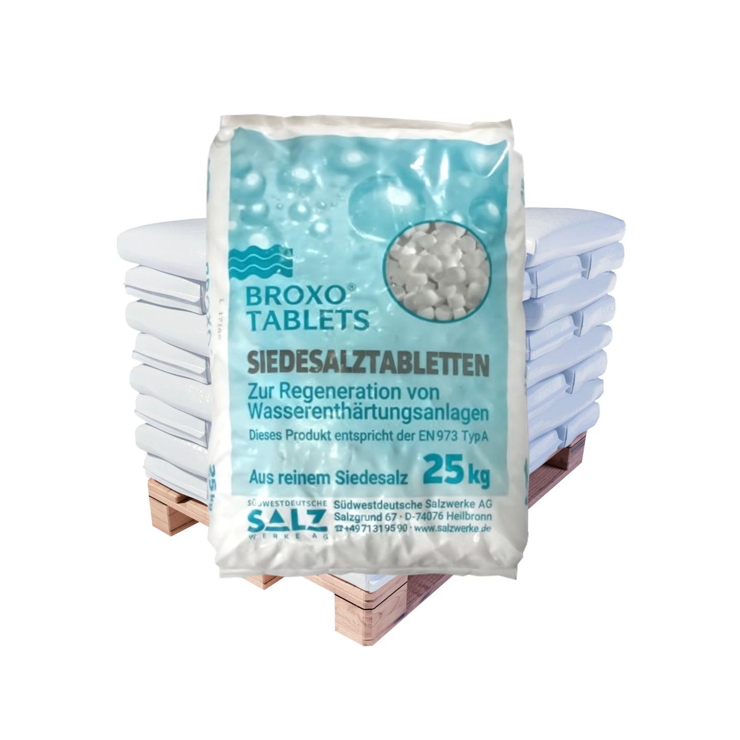 BROXO Regeneriersalz Tabletten: 25kg Sack | Palette