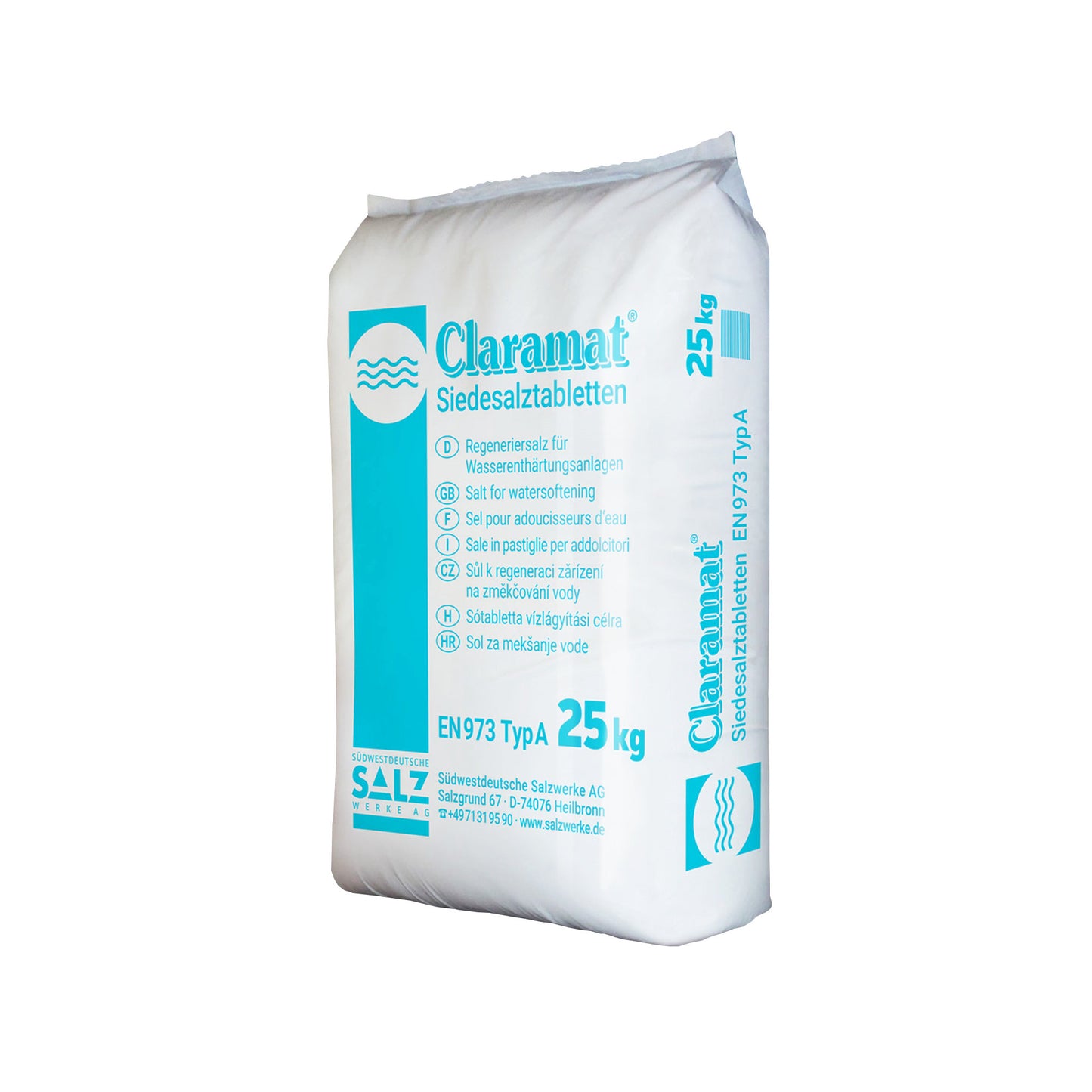 Claramat Regeneriersalz Tabletten: 25kg Sack | Palette (sofort lieferbar)