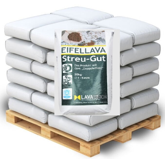 Eifel-Lava: Rutschhemmung bei Eisbildung - 20kg Einzelsack und Palettenware