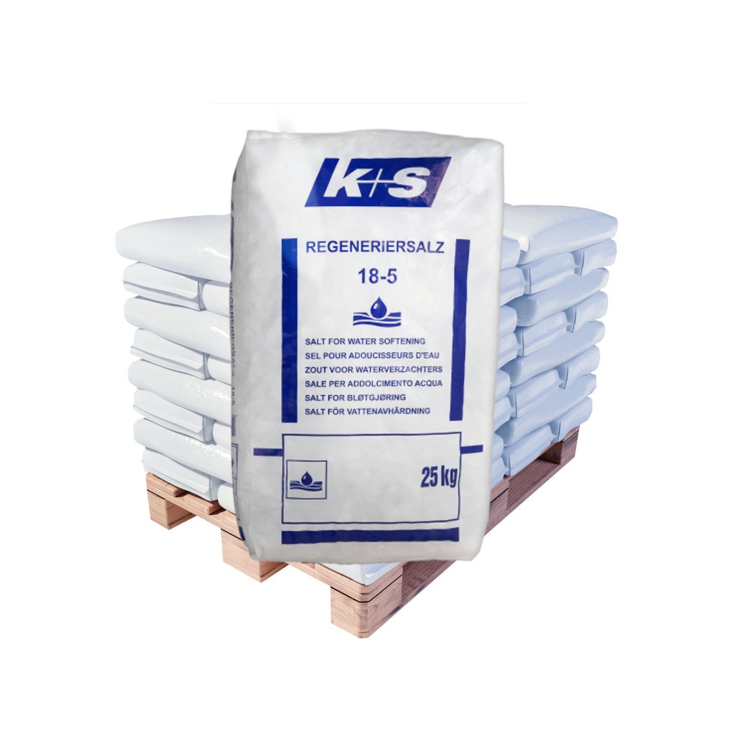 Stein-Regeneriersalz K18/5: 25kg Sack | Palette (EN 14805 Typ 2)