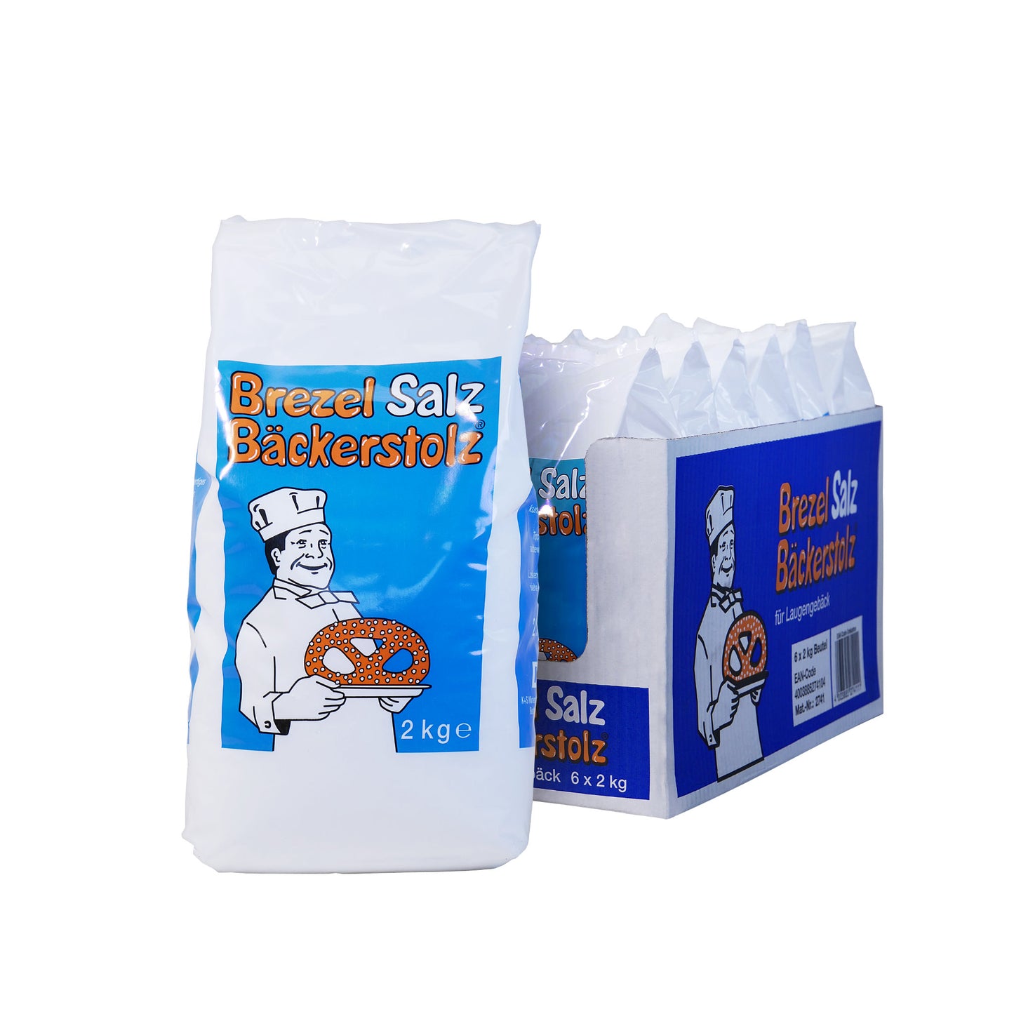 BÄCKERSTOLZ Brezelsalz – ohne Trennmittel 2kg Sack | Tray | Palette