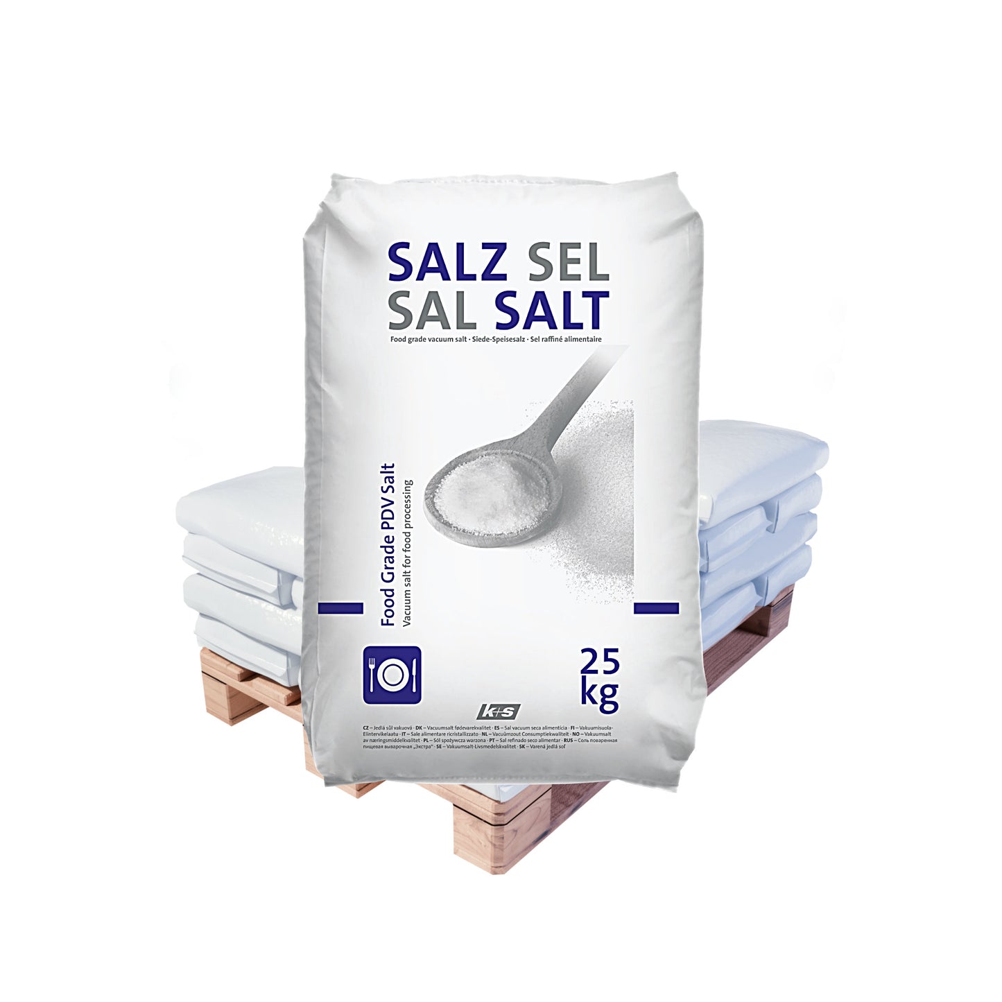 K+S Siede-Speisesalz fein auf halber Palette 500kg