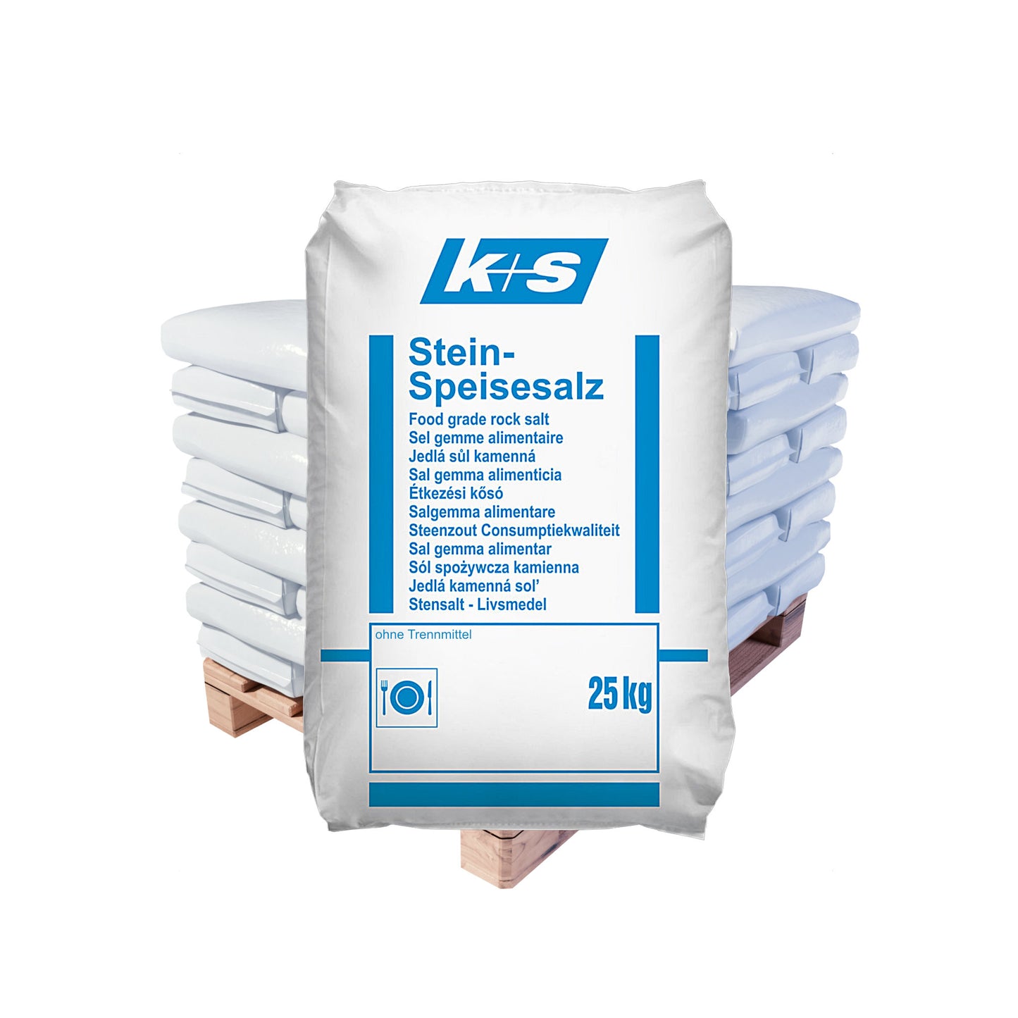 K+S Stein-Speisesalz mit Trennmittel auf Palette 1000kg