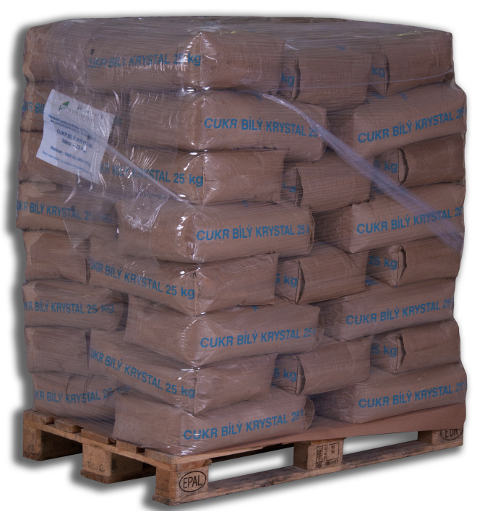 Kristallzucker weiß: Lebensmittelqualität – 25kg Sack | 800kg Palette (32x25kg)