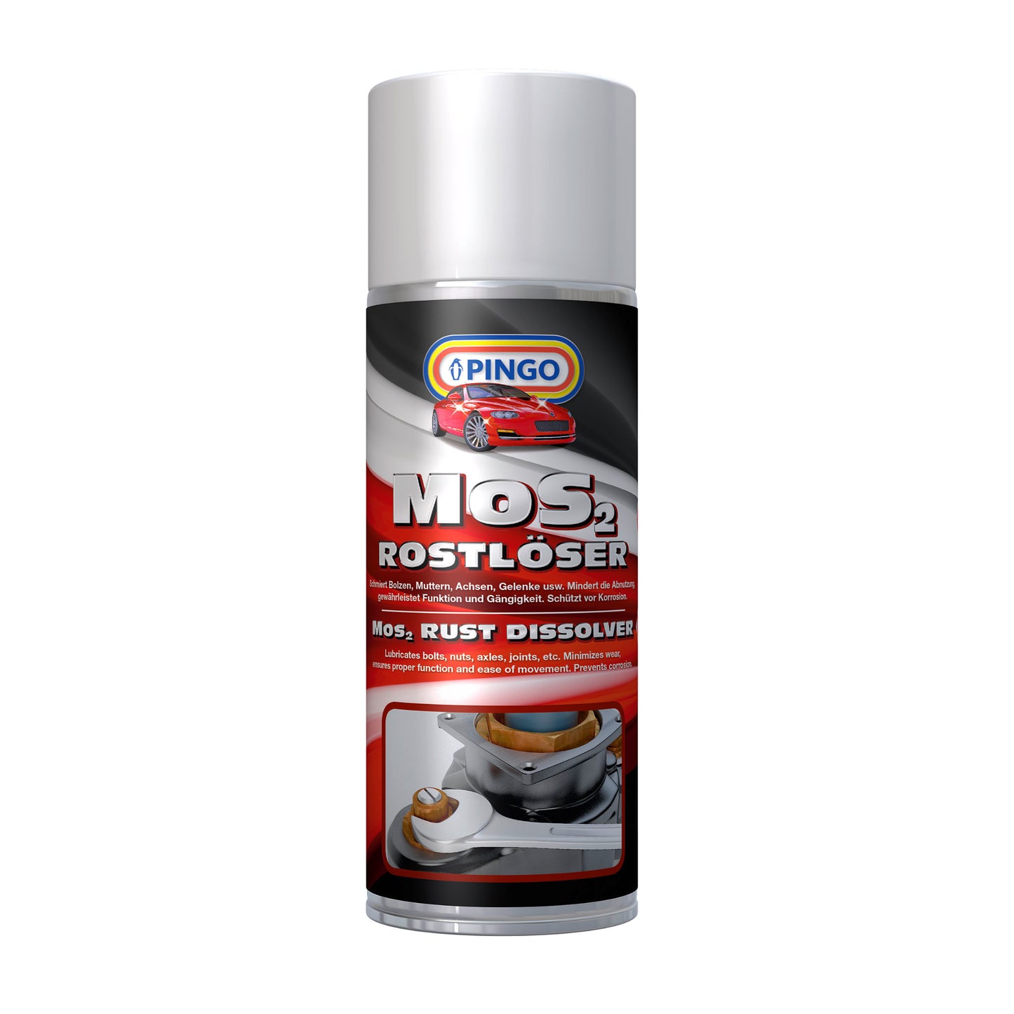 PINGO MOS 2 Rostlöser-Spray: Schmierung und Verminderung von Abnutzung