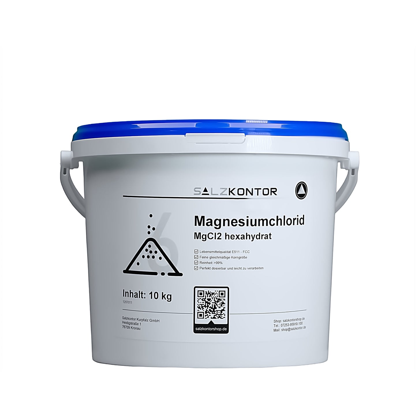 Magnesiumchlorid MgCl2 hexahydrat – E511: 3kg | 5kg | 10kg | 25kg Eimer
