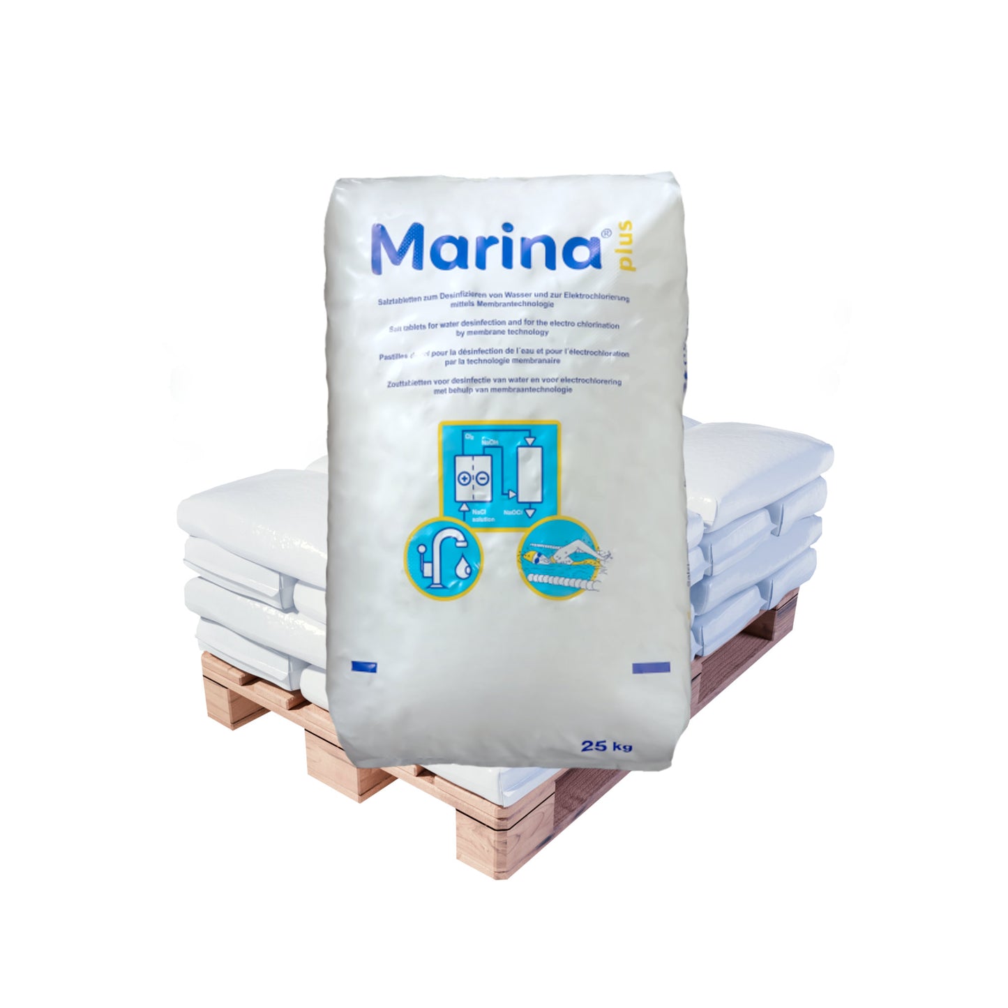 Marina PLUS: 25kg Sack | Palette (Regeneration für Schwimmbäder)
