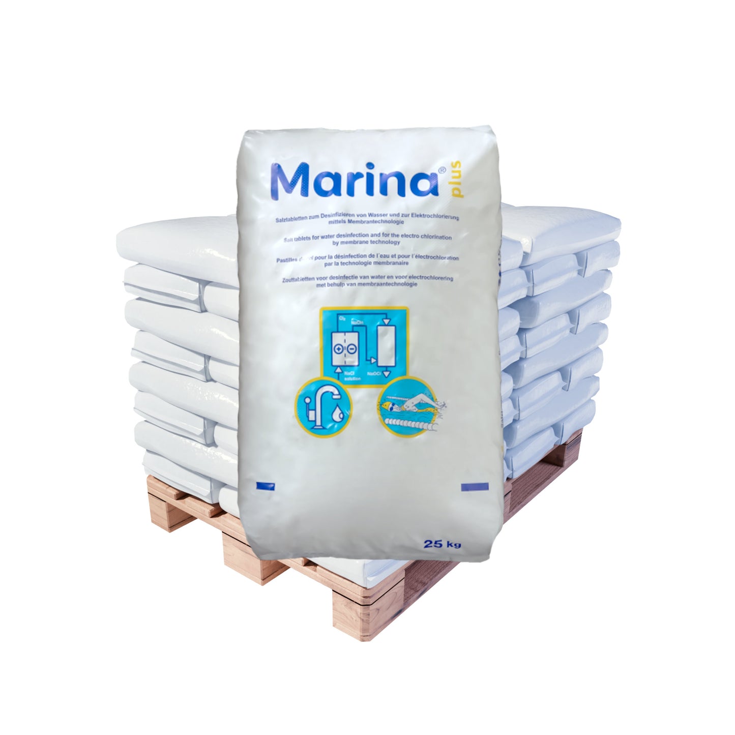 Marina PLUS: 25kg Sack | Palette (Regeneration für Schwimmbäder)