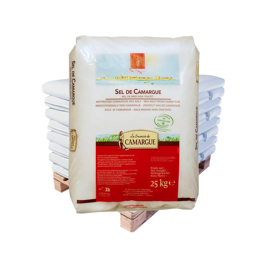 Sel de Mer de Camargue – grob & feucht - ohne Trennmittel: 25kg Sack | Palette