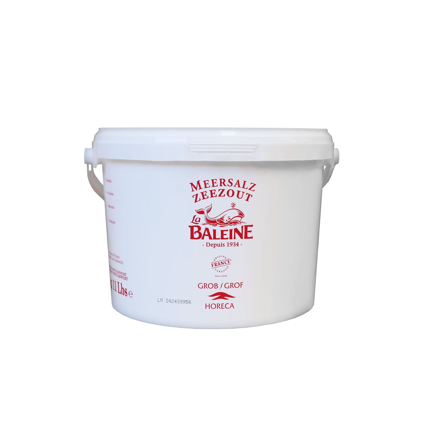 Meersalz La Baleine – grob - ohne Trennmittel: 5kg Eimer | Palette