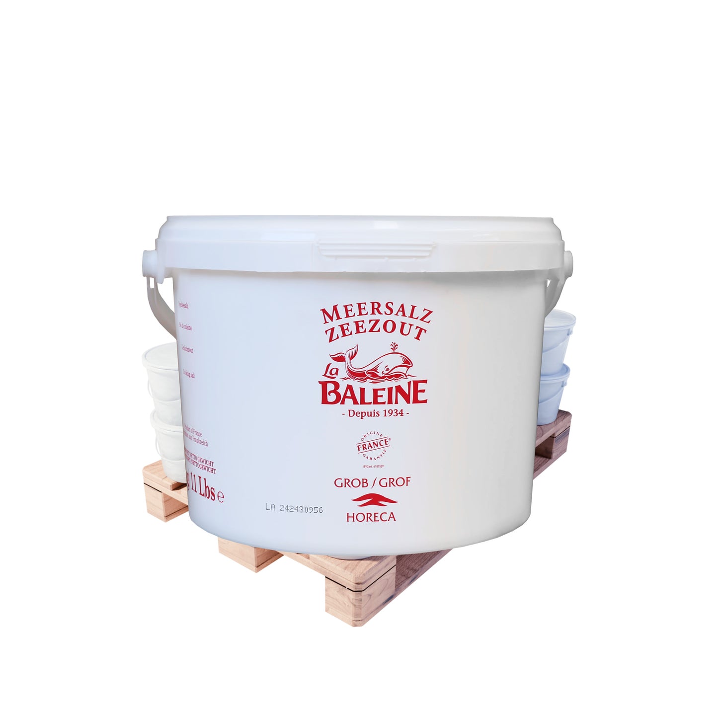 Meersalz La Baleine – grob - ohne Trennmittel: 5kg Eimer | Palette