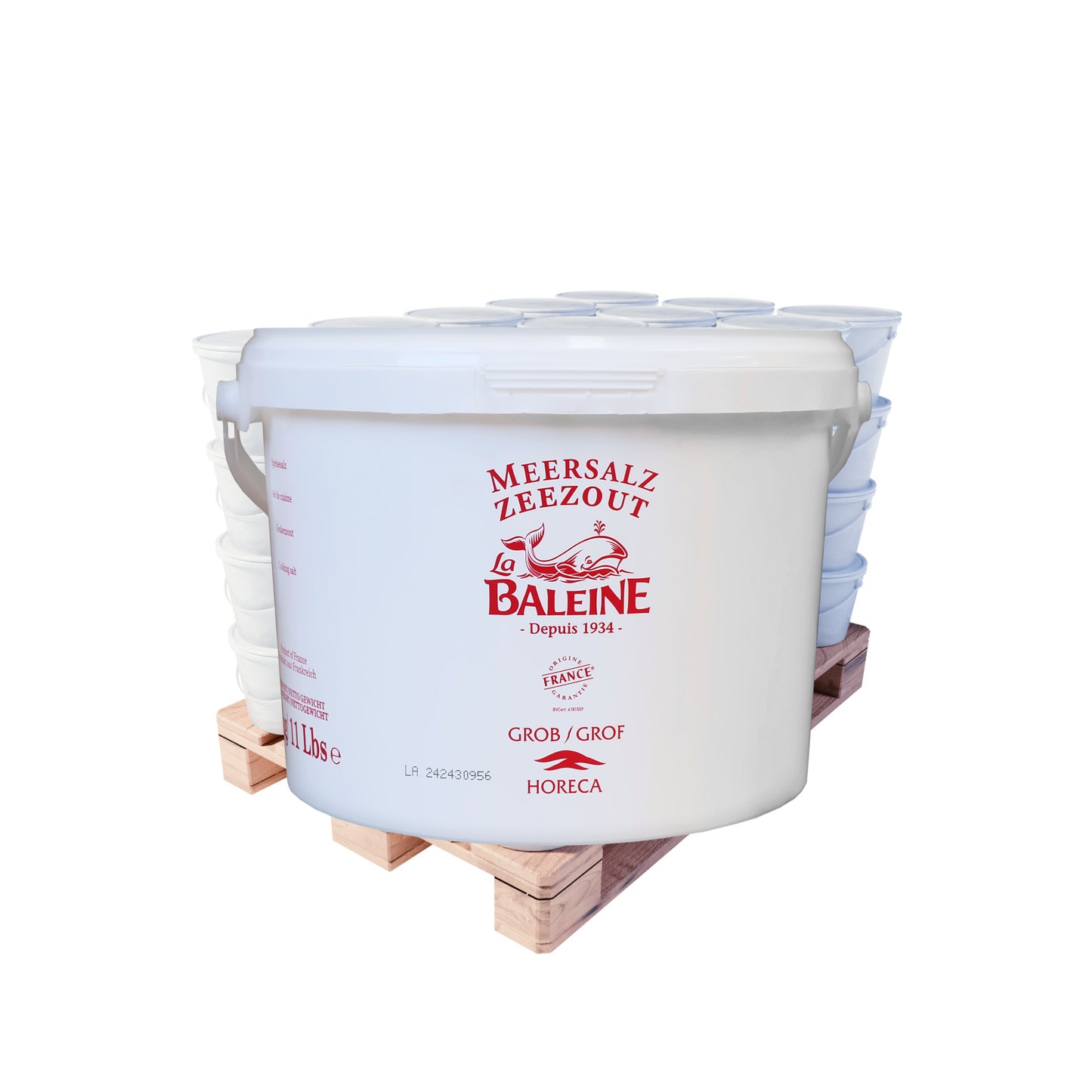 Meersalz La Baleine – grob - ohne Trennmittel: 5kg Eimer | Palette