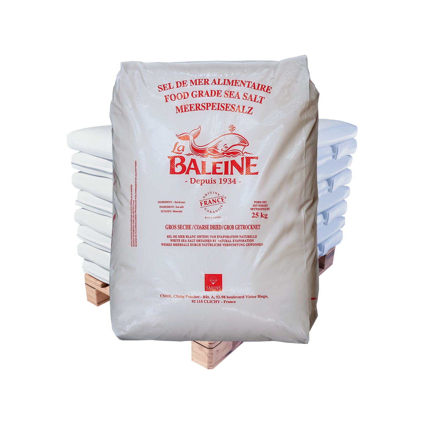 La Baleine Meersalz – grob - mit/ohne Trennmittel: 25kg Sack | Palette