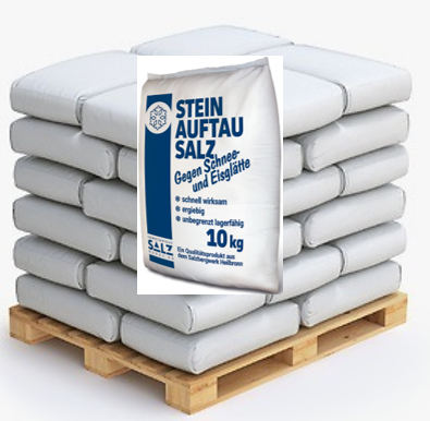 Stein-Auftausalz: 10kg Einzelsack und Palettenware