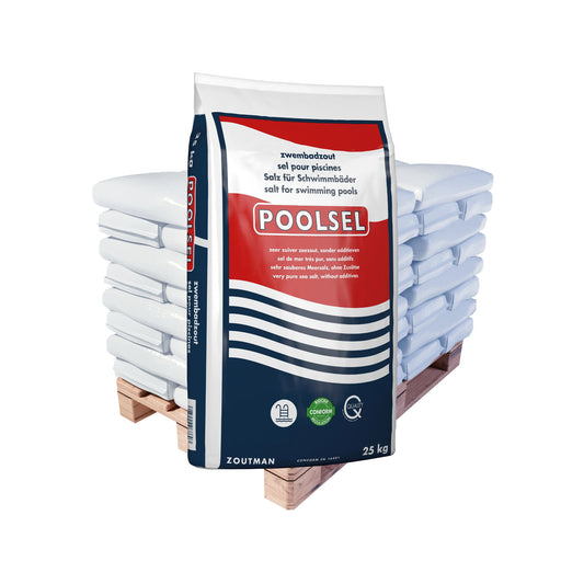 POOLSEL Schwimmbadsalz (Meersalz): 25kg Sack | Palette