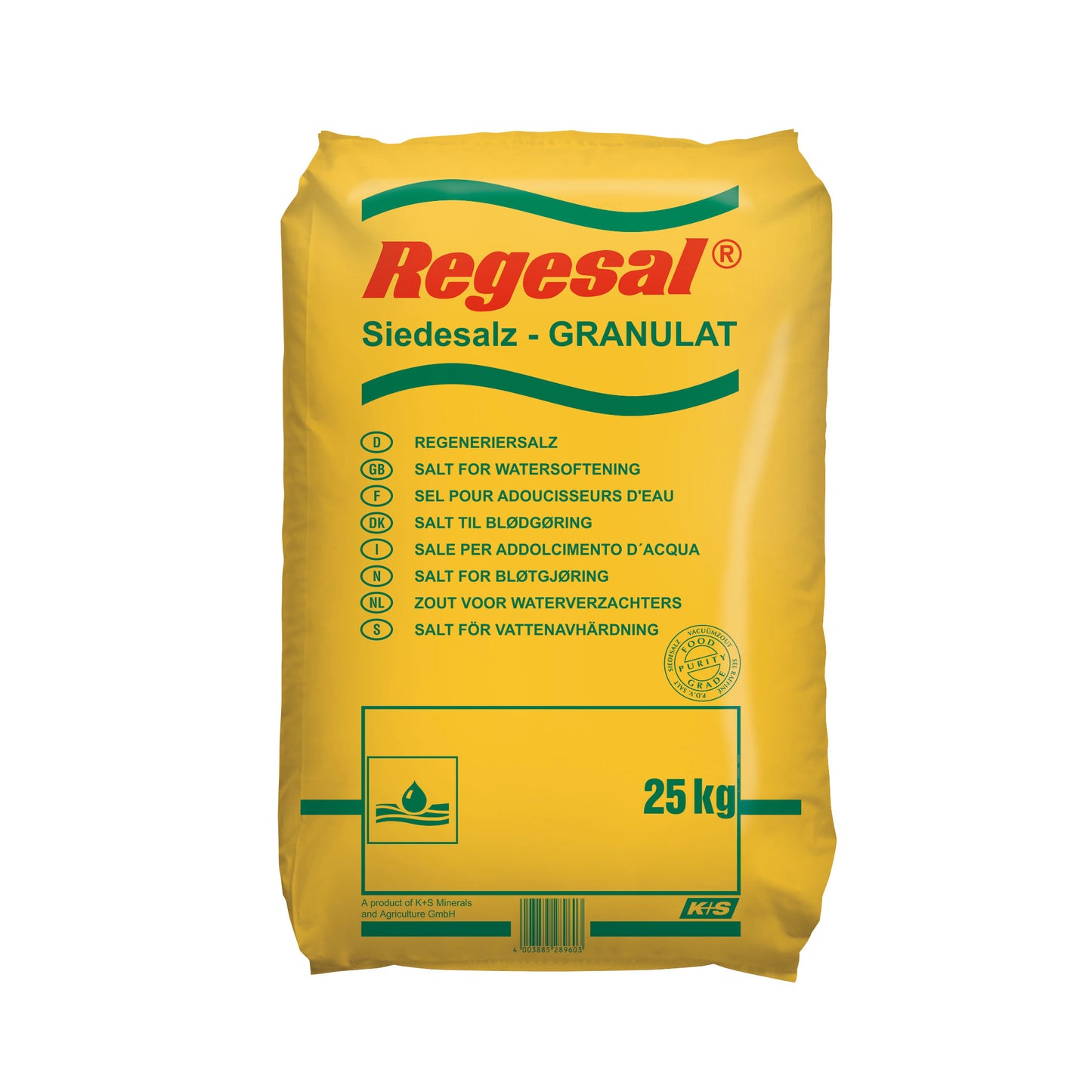 Regesal Siedesalz-Granulat (5-20mm): 25kg Sack | Palette (ohne Trennmittel)