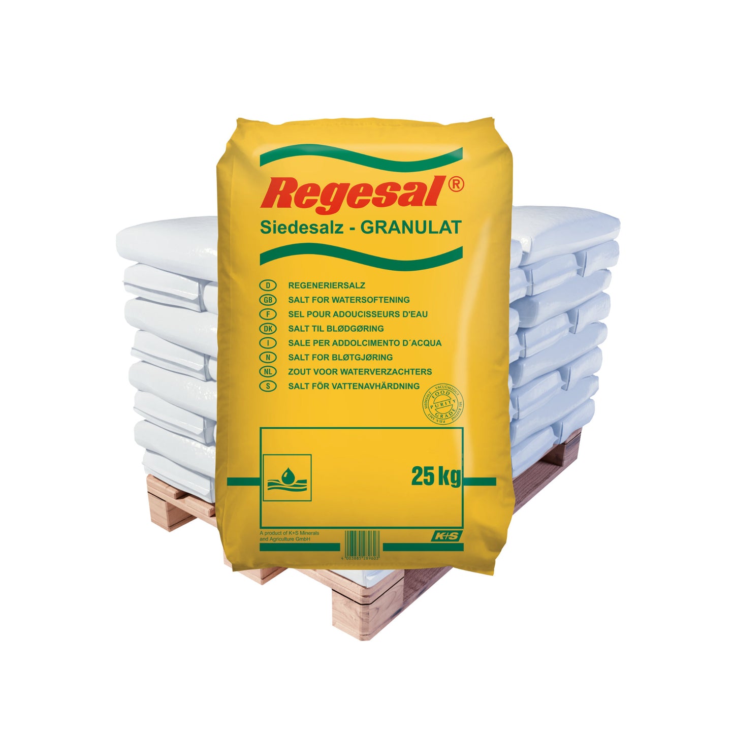 Regesal Siedesalz-Granulat (5-20mm): 25kg Sack | Palette (ohne Trennmittel)