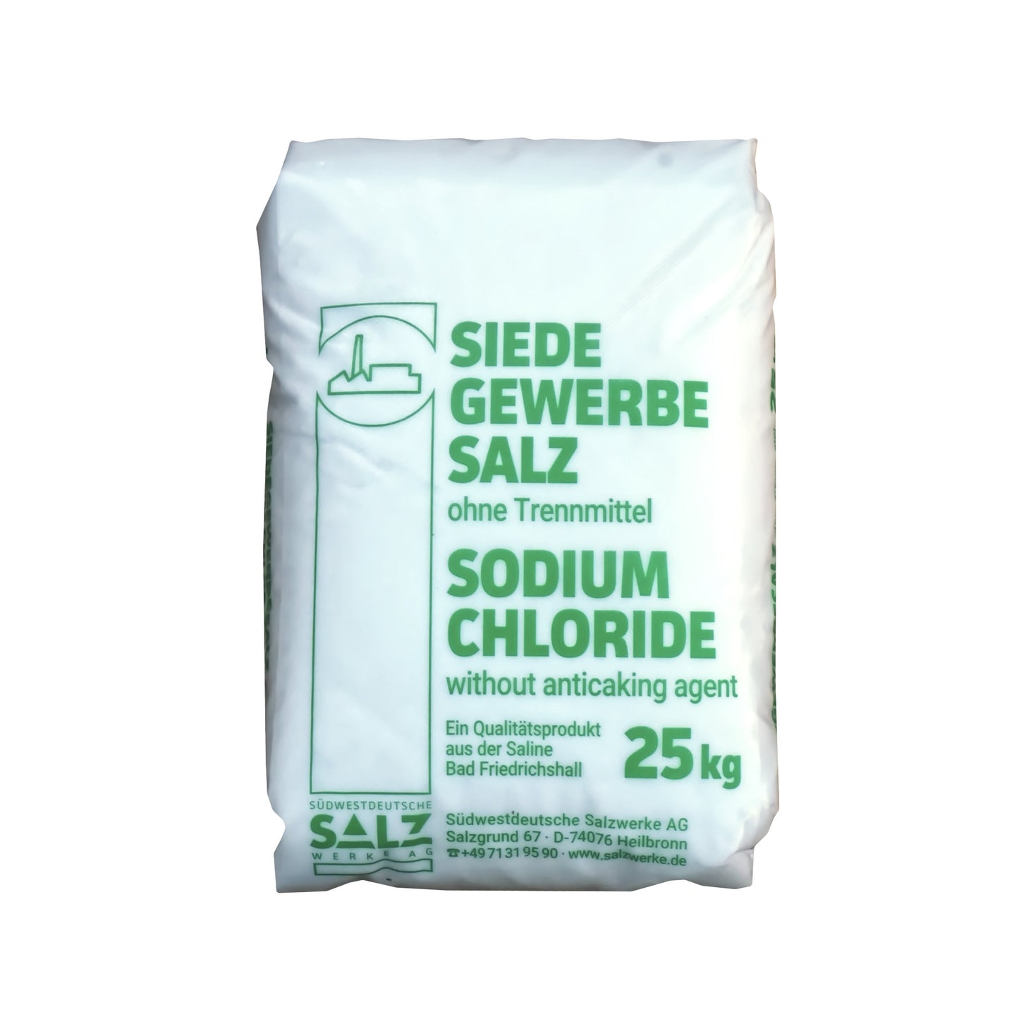 Siede-Gewerbesalz (0,2-0,63mm) – extra rein: 25kg Sack | Palette