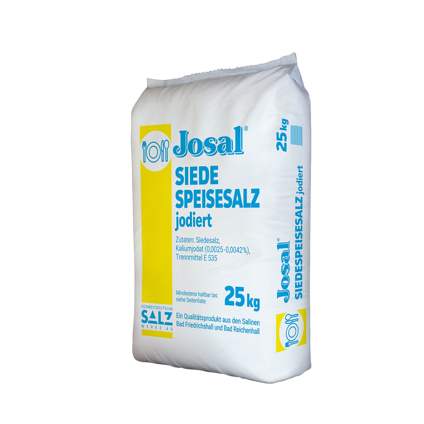 Josal Siedespeisesalz: jodiert 0-1mm - mit Trennmittel: 25kg Sack | Palette