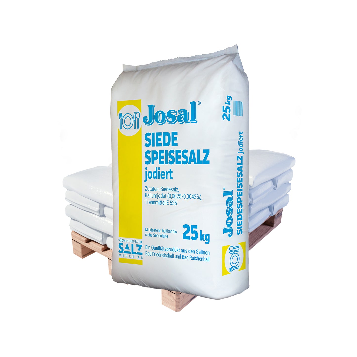 Josal Siedespeisesalz: jodiert 0-1mm - mit Trennmittel: 25kg Sack | Palette