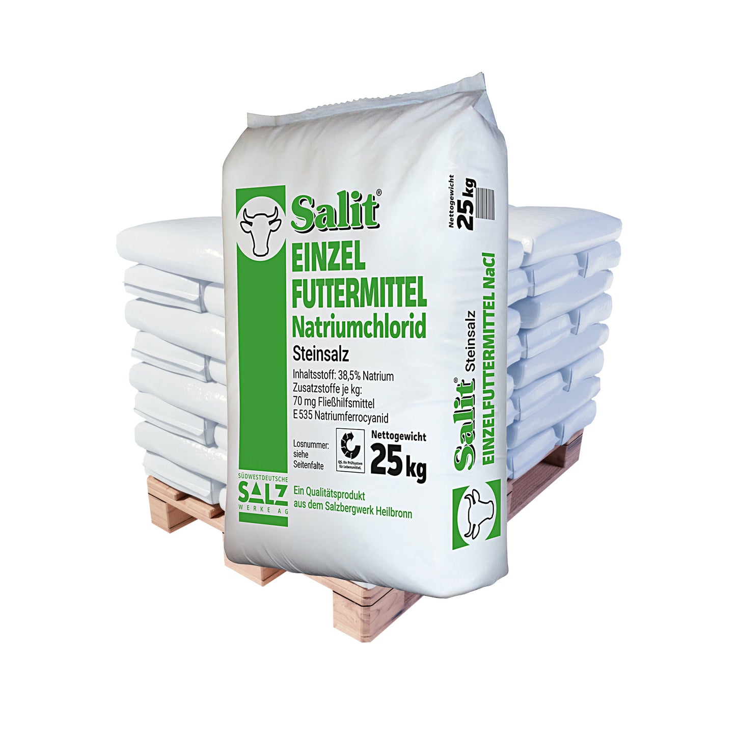 Salit Einzelfuttermittel – Steinsalz 0-16mm: 25kg Sack | Palette