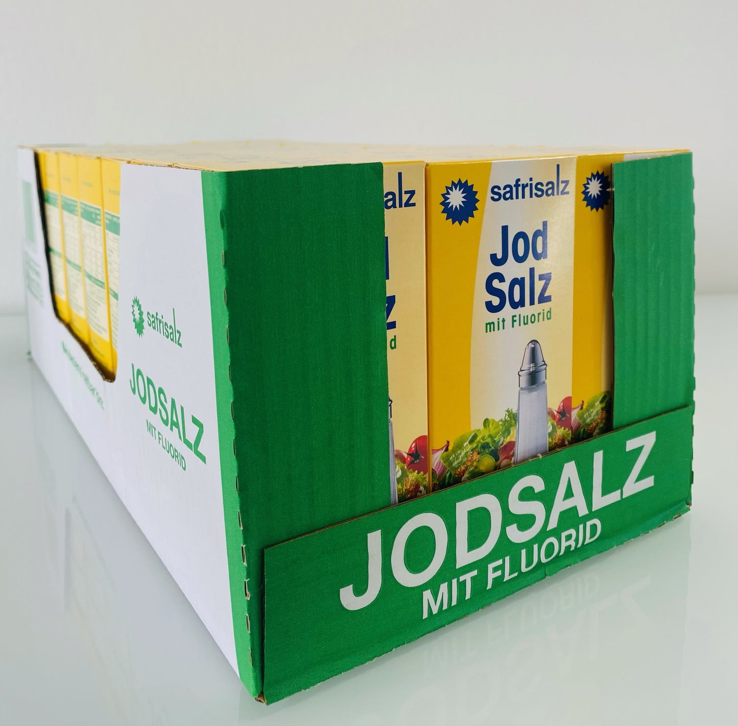 Speisesalz Safrisalz: Jod Salz mit Fluorid - 24x500g - im Karton