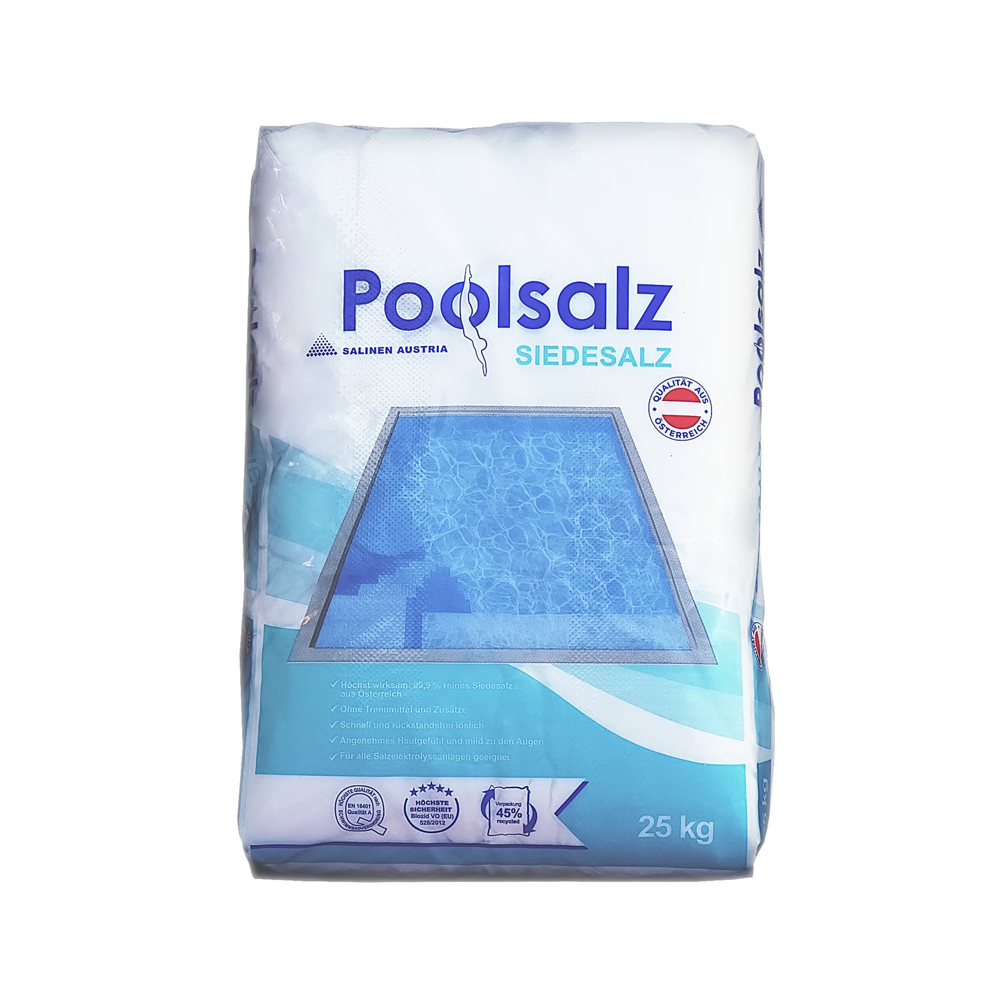 Salinen Austria Poolsalz: 25kg Sack | Palette - sofort verfügbar