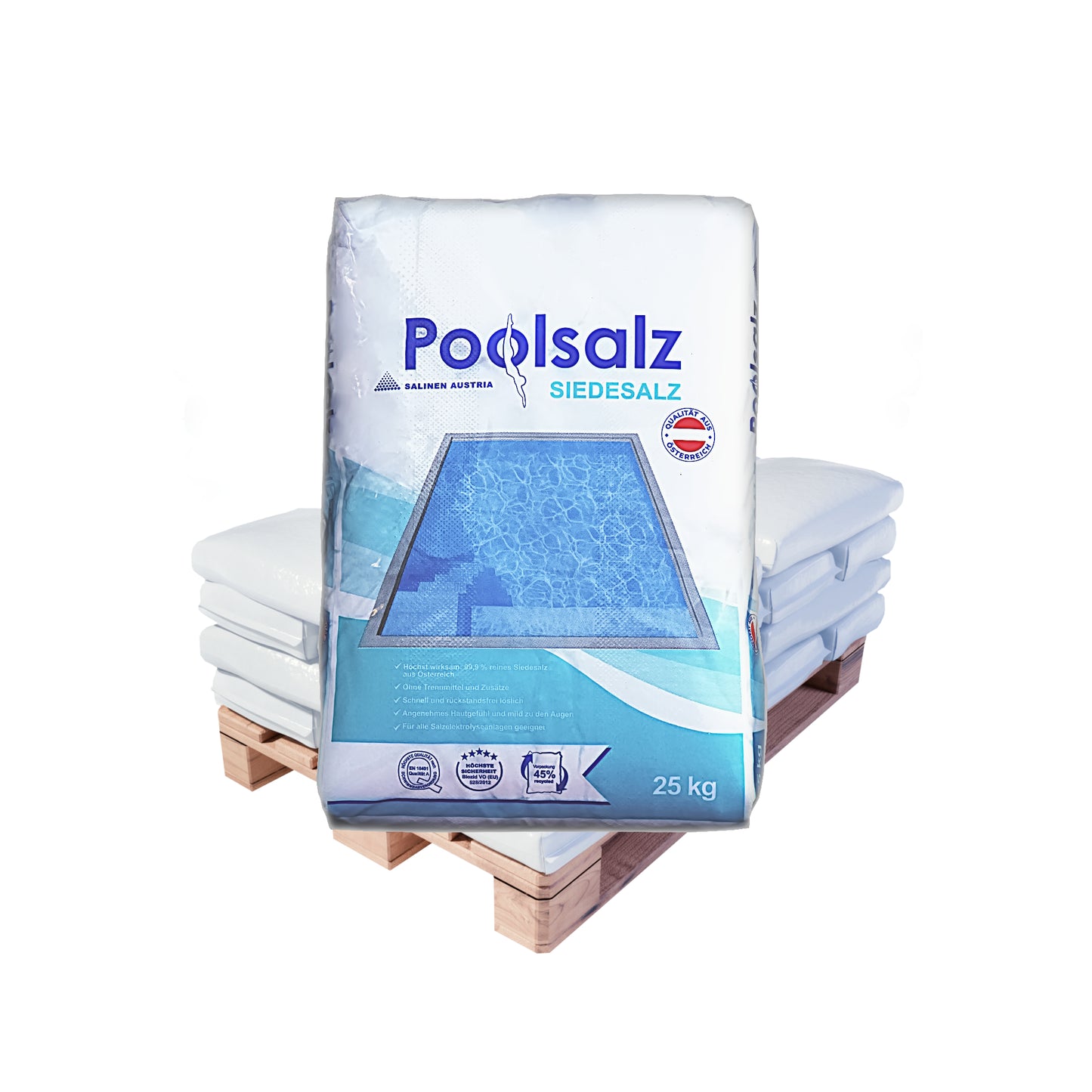 Salinen Austria Poolsalz: 25kg Sack | Palette - sofort verfügbar