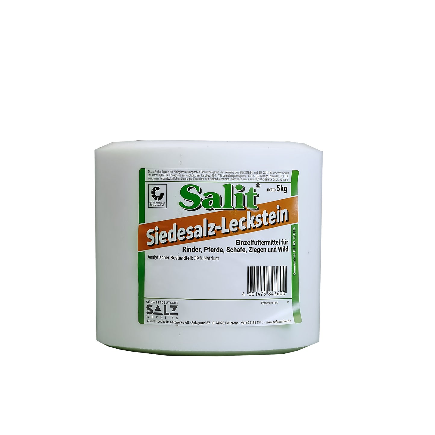 Salit Siedesalz-Leckstein: 5kg Stein | Karton | Palette
