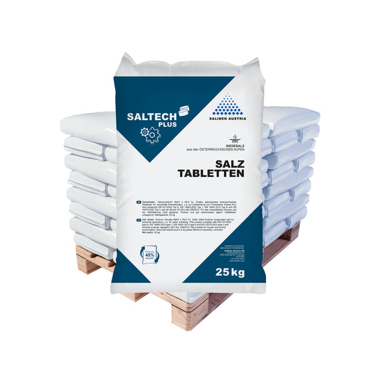 SALTECH PLUS Regeneriersalz Tabletten: 25kg Sack | Palette