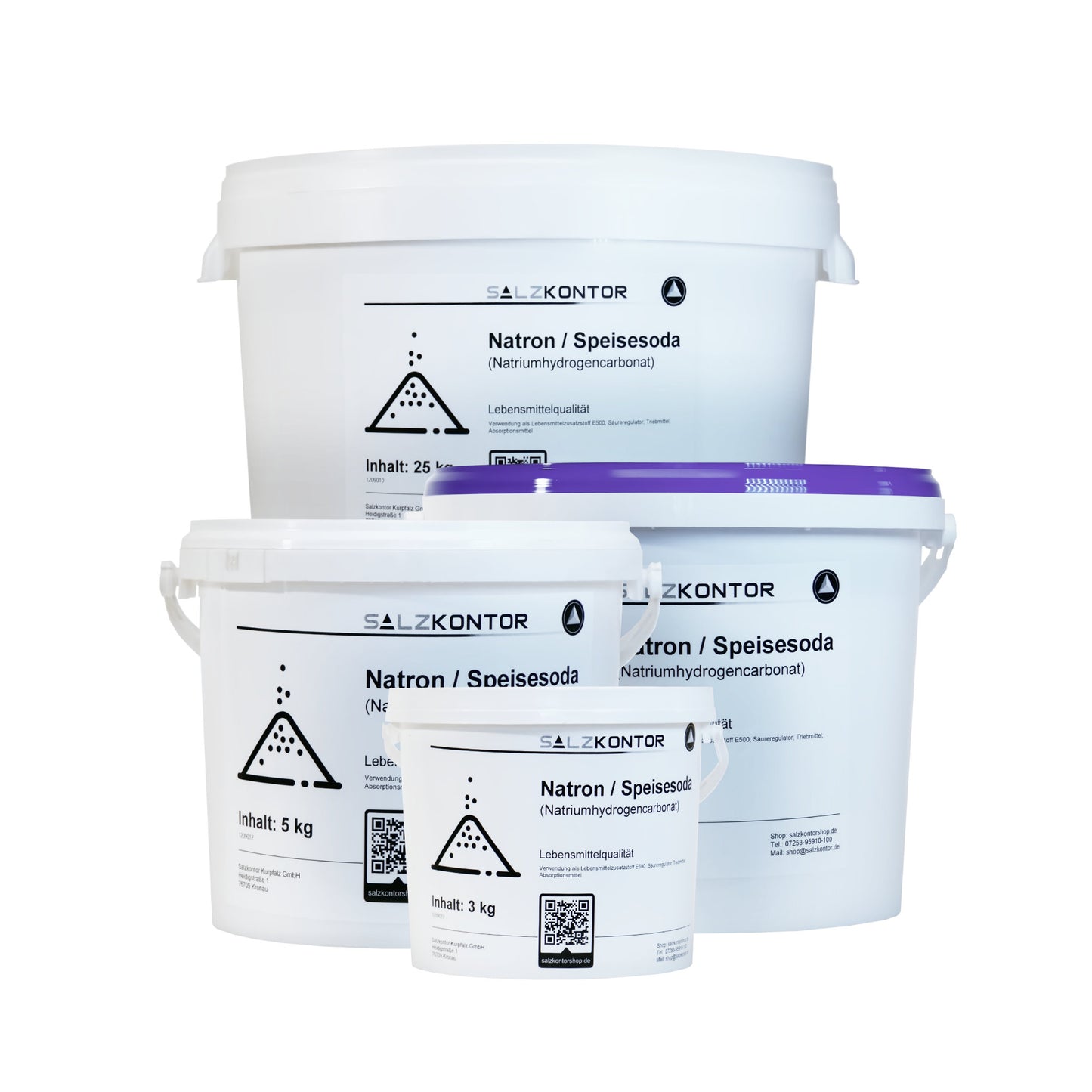 Natriumhydrogencarbonat (Natron) – Lebensmittelqualität: 3kg | 5kg | 10kg | 25kg Eimer