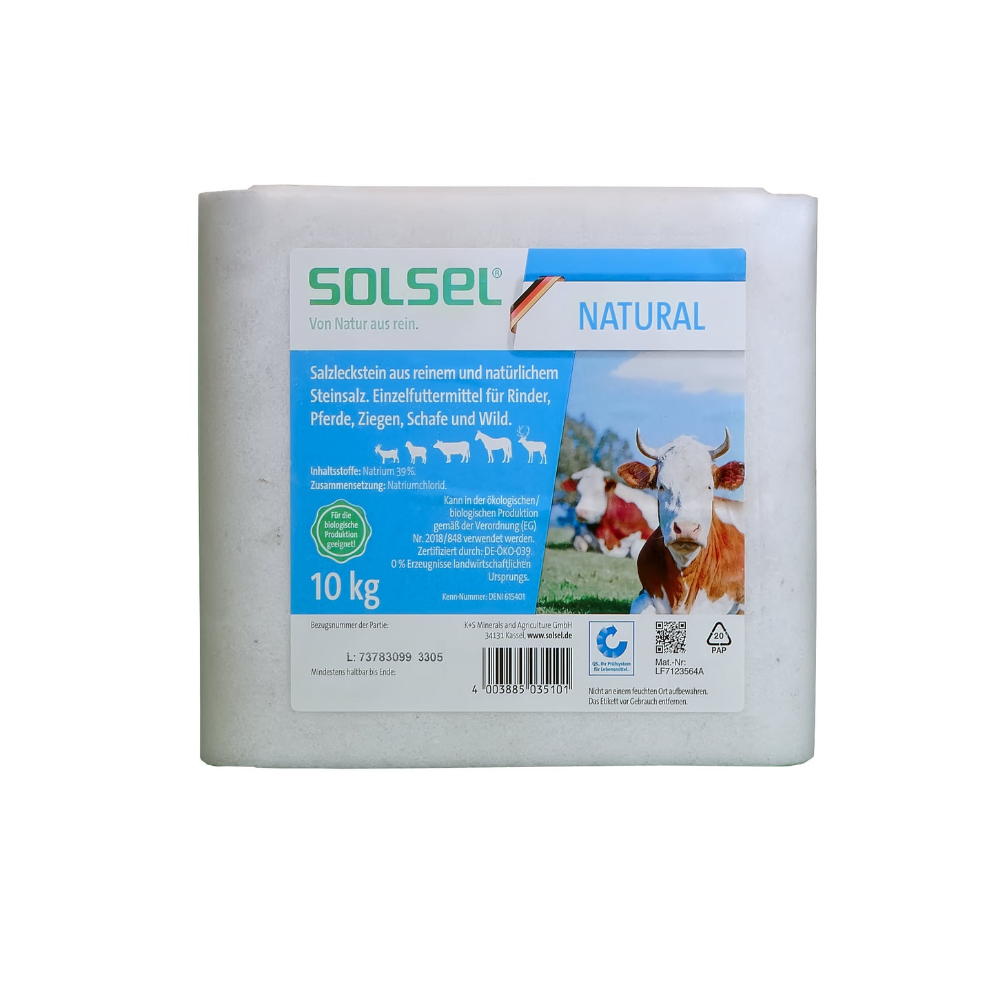 SOLSEL Leckstein – natural: 10kg Stein | Palette