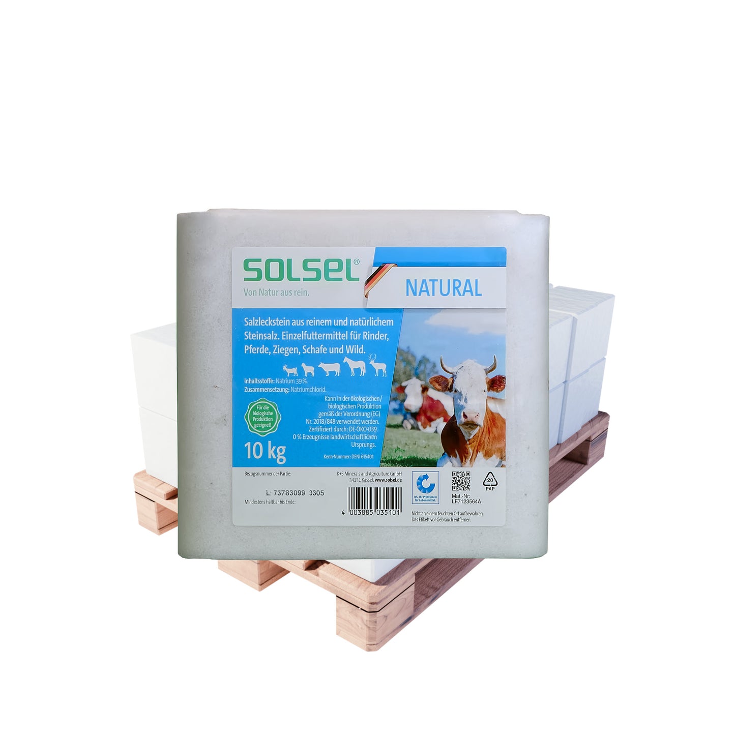 SOLSEL Leckstein – natural: 10kg Stein | Palette