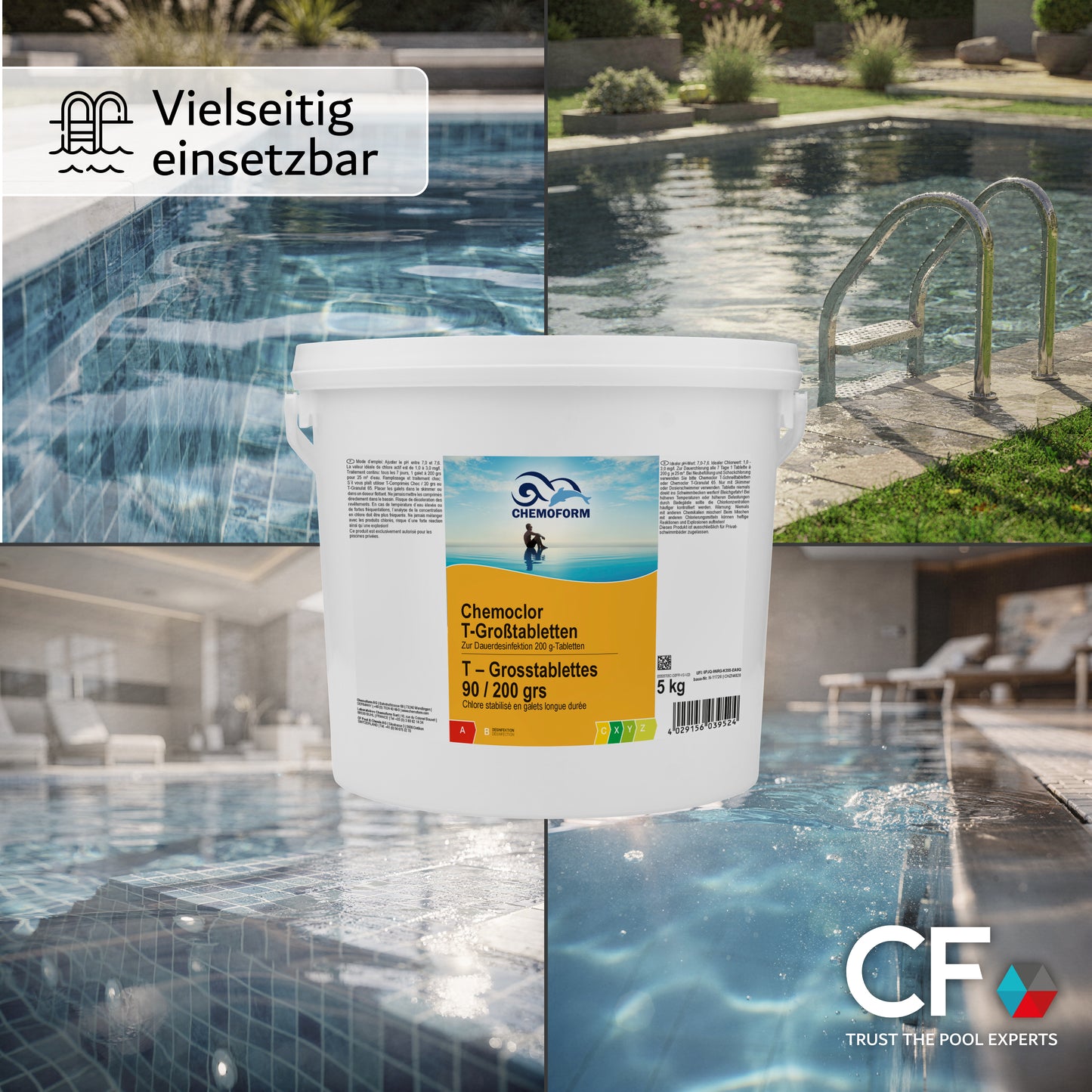 CHEMOFORM Chemoclor T-Großtabletten 200 g – Chlor-Tabletten