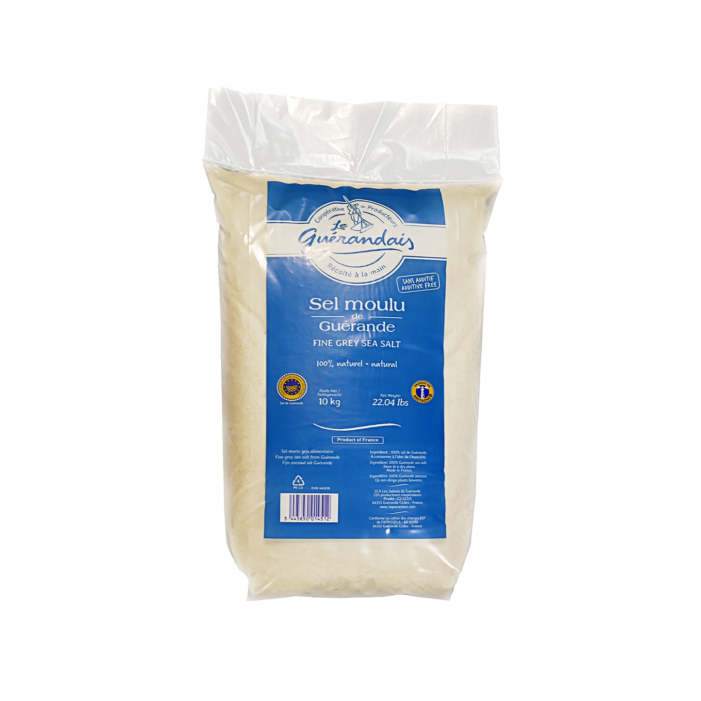 Sel de Guérande – grobes/feines Atlantikmeersalz: 10kg Beutel | Palette