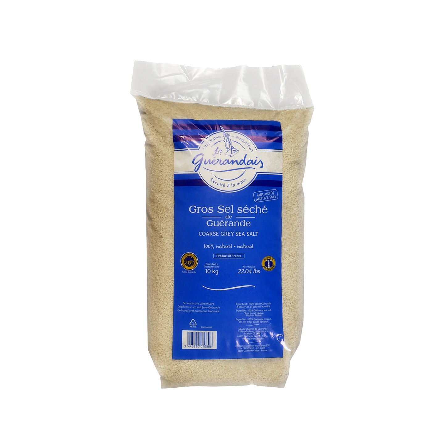 Sel de Guérande – grobes/feines Atlantikmeersalz: 10kg Beutel | Palette