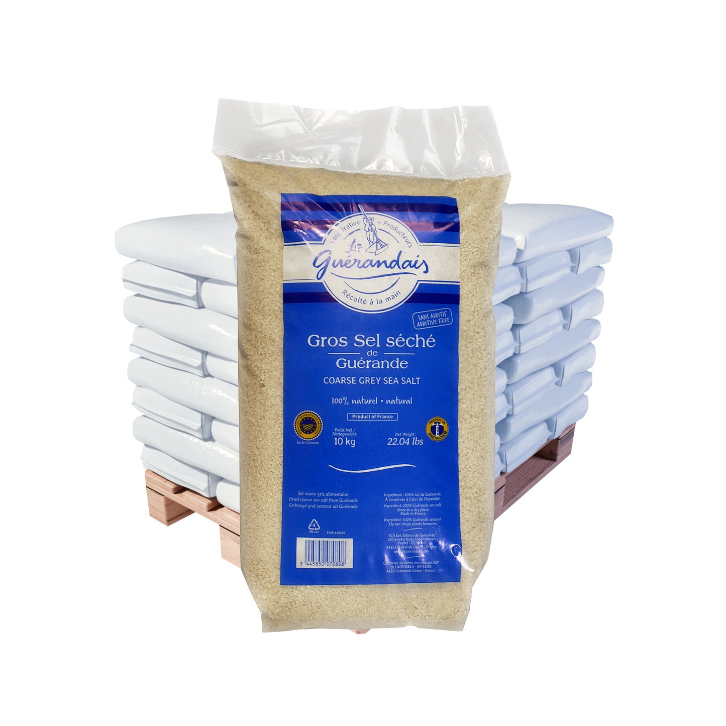 Sel de Guérande – grobes/feines Atlantikmeersalz: 10kg Beutel | Palette