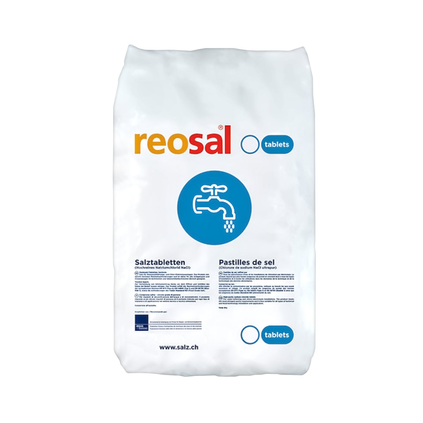 Reosal Siedesalztabletten: 25kg Sack| Palette (hochrein)