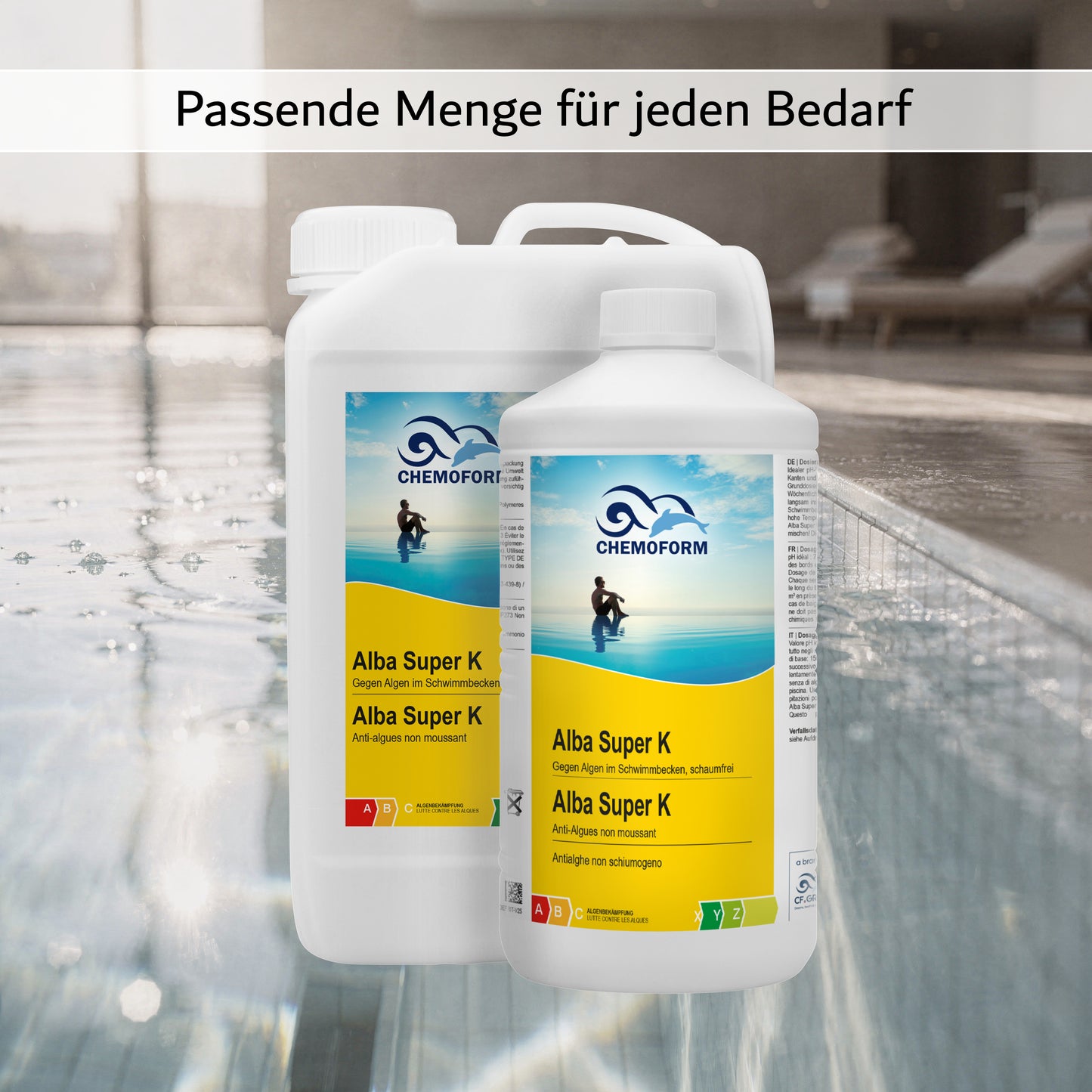 CHEMOFORM Alba Super K – schaumfreies Algizid zur Algen-Prophylaxe: 1l | 3l