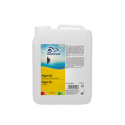 CHEMOFORM Algen-Ex – flüssiges Algenschutzmittel (Algizid) für Poolwasser: 1l | 3l | 5l