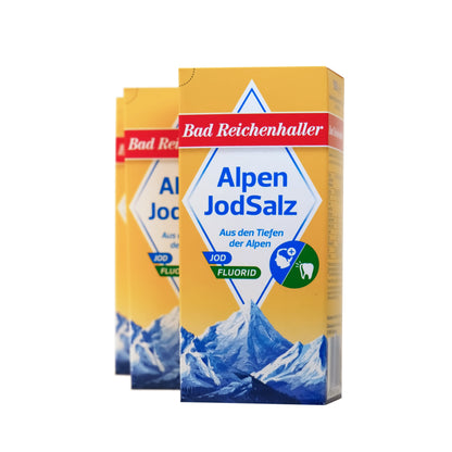 Bad Reichenhaller Alpensalz: Mit Jod und Fluorid - 24x500g im Karton